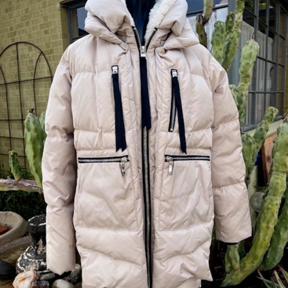 Women's Orolay Cream Down Filled Hooded Puffer Coat / Jacket - Small - Picture 1 of 16